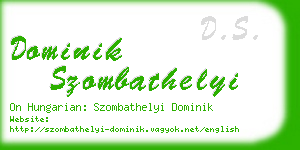 dominik szombathelyi business card